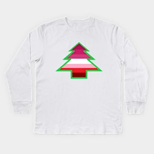 Lesbian Pride: Christmas Tree Kids Long Sleeve T-Shirt